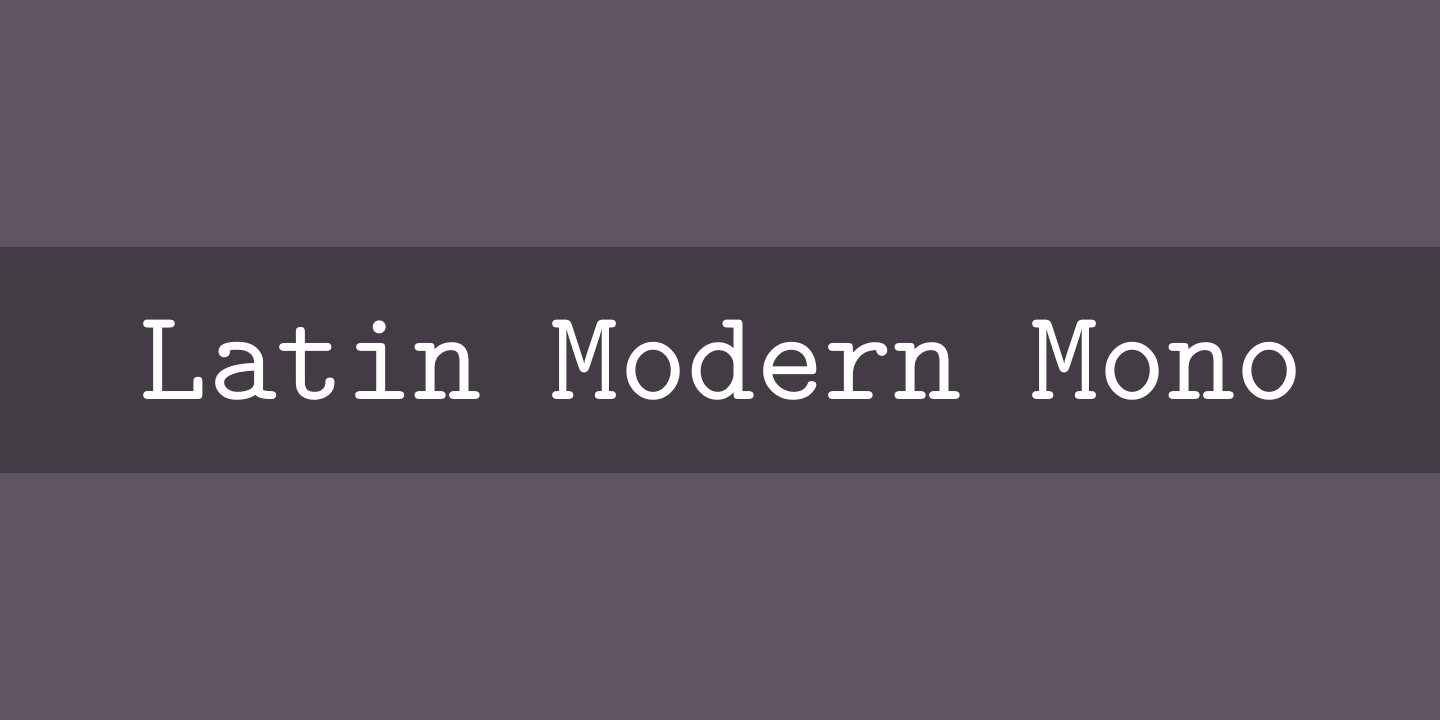 Latin Modern Mono Font preview
